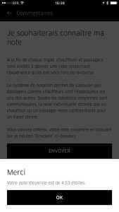 connaitre sa note client uber